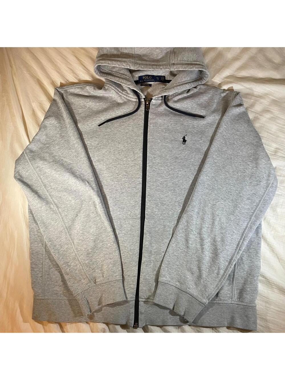 Polo Ralph Lauren Men's Gray Peformance Zip-Up Hoodie Size XL *READ*